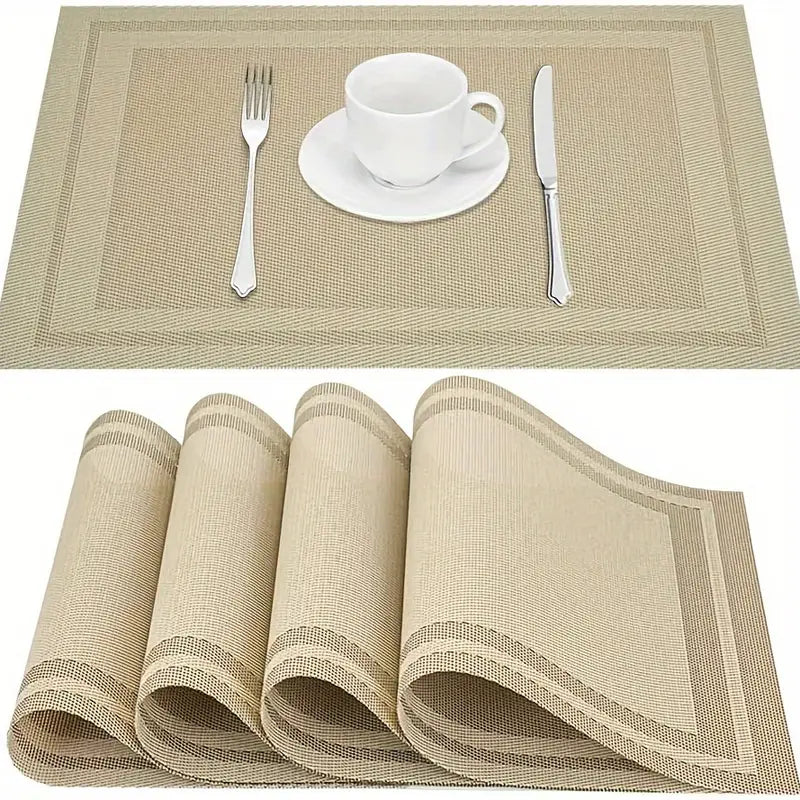 Set de Manteles Individuales Lavables Antideslizantes y Antimanchas | Elegancia y Protección para tu Mesa