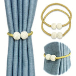 Conjunto de 2 Sujetadores Magnéticos para Cortinas – Elegancia y Funcionalidad sin Taladros
