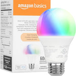Bombilla LED Inteligente Amazon Basics A19 – Cambio de Color (Wi-Fi, 800 lúmenes, compatible con Alexa)
