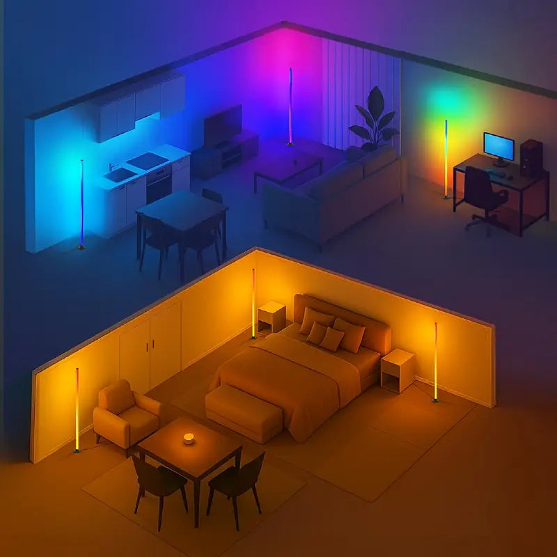 Lámpara de Pie LED RGBIC Inteligente