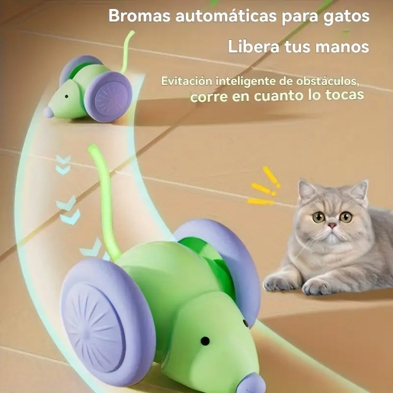 Juguete Interactivo para Gatos con Luces LED – Bola Rodante Recargable USB