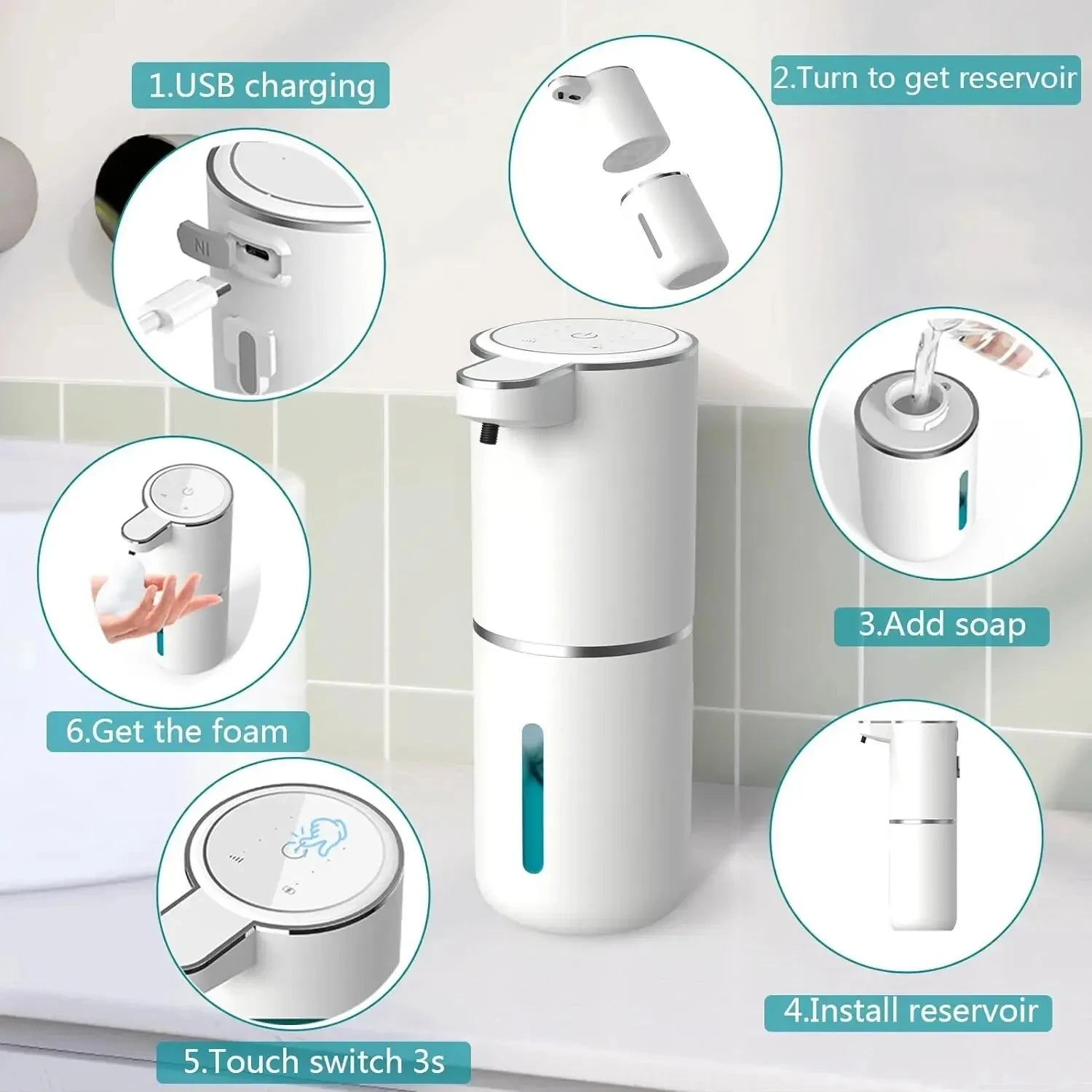 Dispensador automático de jabón