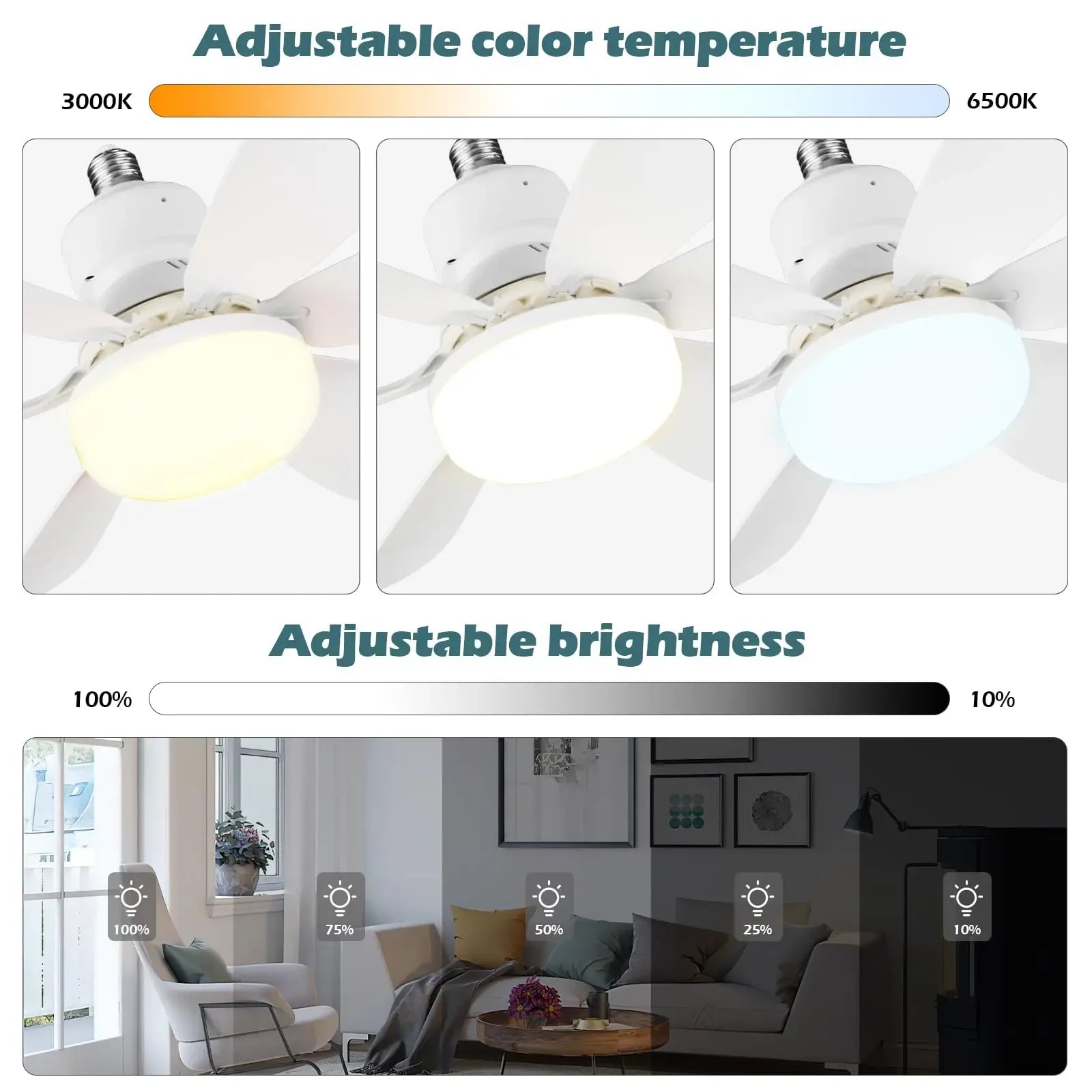 Ventilador de techo LED