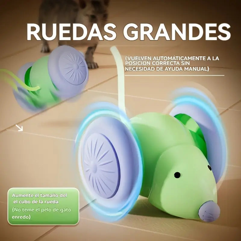 Juguete Interactivo para Gatos con Luces LED – Bola Rodante Recargable USB