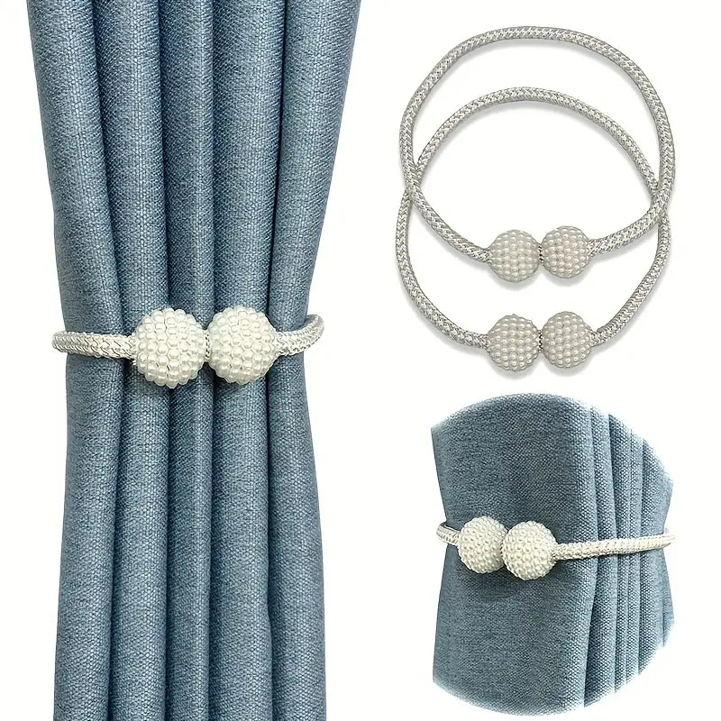 Conjunto de 2 Sujetadores Magnéticos para Cortinas – Elegancia y Funcionalidad sin Taladros