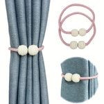 Conjunto de 2 Sujetadores Magnéticos para Cortinas – Elegancia y Funcionalidad sin Taladros